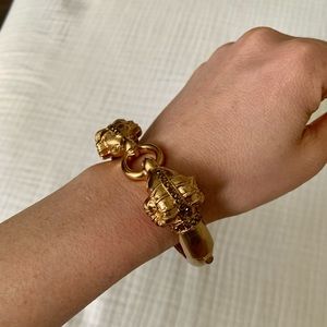 J.Crew gold ram’s head bracelet